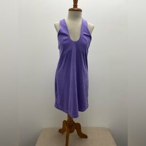 Fabletics Purple Terry Halter Dress Swim Coverup